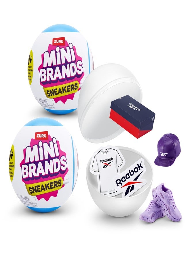 Mini Brands Sneakers Capsule 2 Pack By Zuru Real Miniature Sneaker Brands Collectible Toy, 2 Capsules Of 5 Mystery Miniature Brands For Girls, Teens, Adults And Collectors (2 Pack), White - Image 1